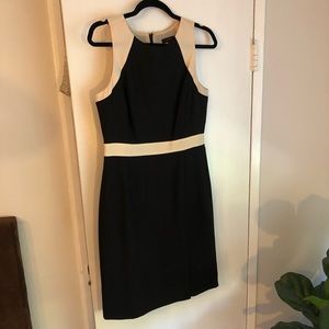 J. Crew black/cream suit dress